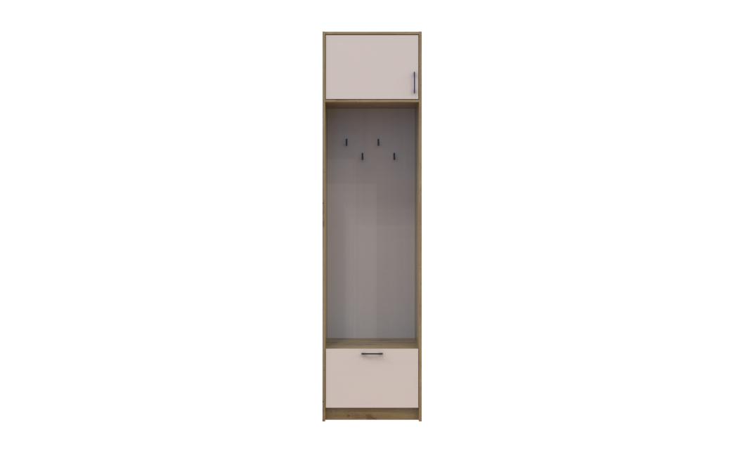 Offenes Regal Doros Rondi mit Aufsatz Artisan Eiche / Kaschmir 60x52x236 (42005264)