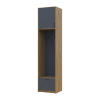 Offenes Regal Doros Rondi mit hohem Aufsatz Artisan Eiche / Graphitgrau 60x52x260 (42005267)