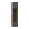 Offenes Regal Doros Rondi mit hohem Aufsatz Artisan Eiche / Graphitgrau 60x52x260 (42005267)