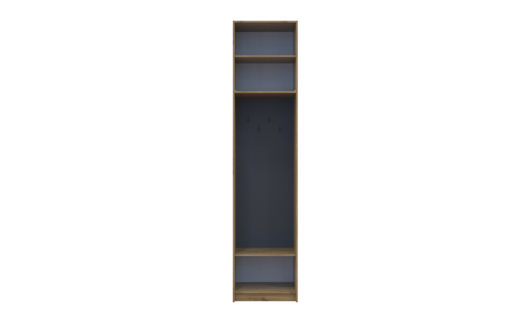 Offenes Regal Doros Rondi mit hohem Aufsatz Artisan Eiche / Graphitgrau 60x52x260 (42005267)