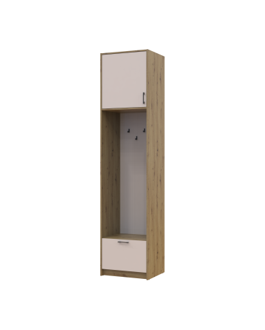 Offenes Regal Doros Rondi mit hohem Aufsatz Artisan Eiche / Kaschmir 60x52x260 (42005266)