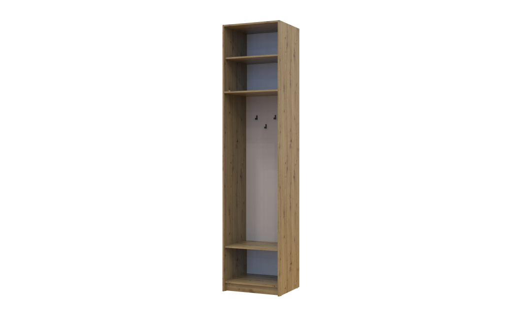Offenes Regal Doros Rondi mit hohem Aufsatz Artisan Eiche / Kaschmir 60x52x260 (42005266)