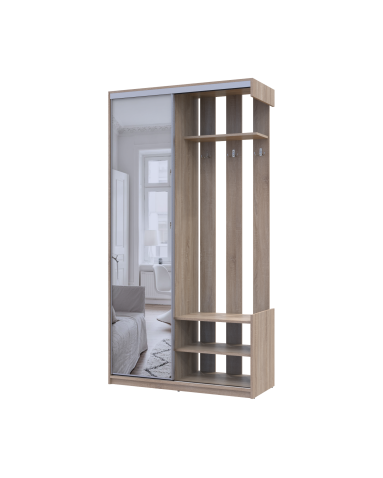 Flurschrank Doros City Sonoma Eiche 1 Türen mit Spiegel 110x45x210 (44900083)