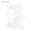 Flurschrank Doros Dora Artisan Eiche 113,5x40x192 (44900218)