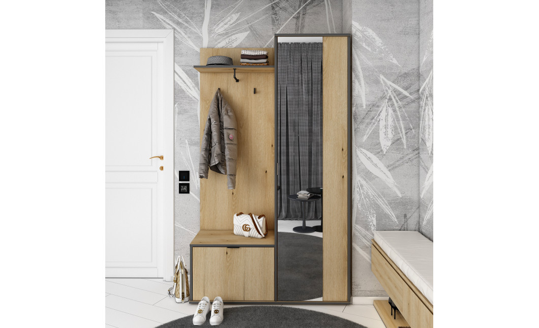 Flurschrank Doros Dora Artisan Eiche 113,5x40x192 (44900218)
