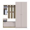 Flurschrank Doros Alice + Kleiderschrank Doros Promo Ewok Eiche / Kaschmir Set (42005160)