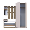Flurschrank Doros Alice + Kleiderschrank Doros Promo Ewok Eiche / Kaschmir Set (42005160)