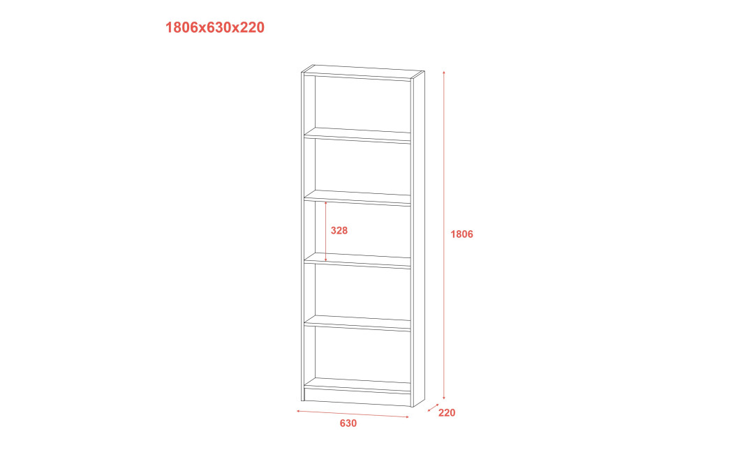 Regalsystem Doros Natti Luc 61x22x180 (41516193)