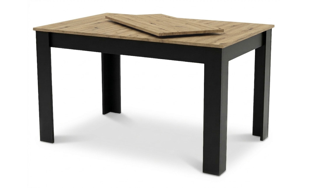 Ausziehtisch NP 120–160x80 Artisan Eiche + Schwarz (100155171)