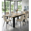 Ausziehtisch NP 120–160x80 Artisan Eiche + Schwarz (100155171)