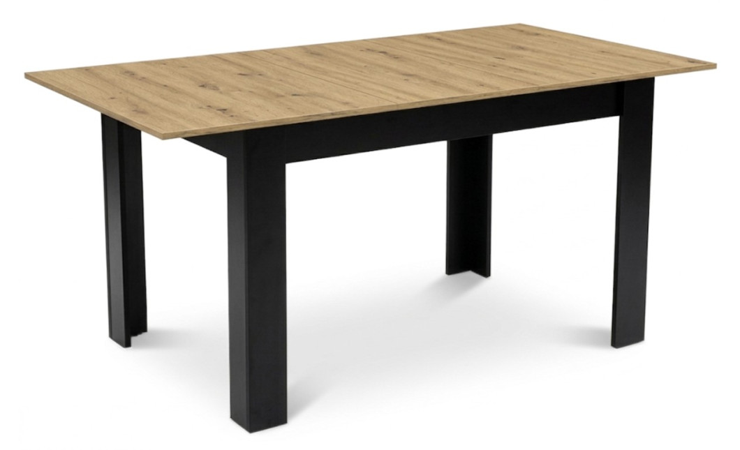 Ausziehtisch NP 120–160x80 Artisan Eiche + Schwarz (100155171)
