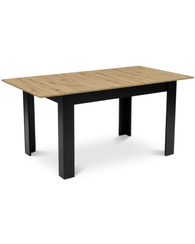 Ausziehtisch NP 120–160x80 Artisan Eiche + Schwarz (100155171)