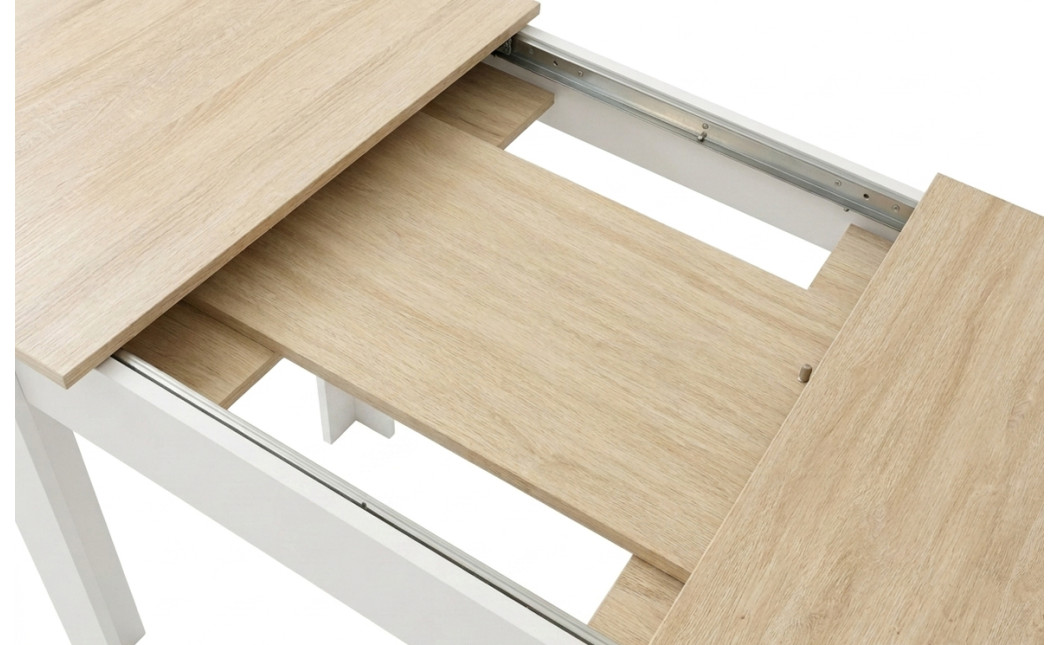 Ausziehtisch NP 120–160x80 Sonoma Eiche + Weiß (100155181)