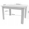 Ausziehtisch NP 120–160x80 Sonoma Eiche + Weiß (100155181)