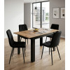 Ausziehtisch NP 120–160x80 Craft + Schwarz (100155161)