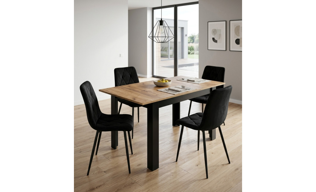 Ausziehtisch NP 120–160x80 Craft + Schwarz (100155161)