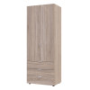 Kleiderschrank Doros Gelar mit Drehtüren Sonoma Eiche 2 Türen 77,5x49,5x203,4 (80737022)