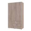 Kleiderschrank Doros Gelar mit Drehtüren Sonoma Eiche 3 Türen 116,2x49,5x203,4 (80397559)