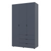 Kleiderschrank Doros Gelar mit Drehtüren Graphitgrau 3 Türen 116,2x49,5x203,4 (80737074)