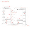 Kleiderschrank Doros Gelar Set mit Drehtüren Sonoma Eiche 4+4 Türen 310x49,5x203,4 (42002129)