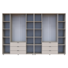 Kleiderschrank Doros Gelar Set mit Drehtüren Kaschmir 4+4 Türen 310x49,5x203,4 (80737642)