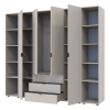 Kleiderschrank Doros Gelar Kaschmir 4 Türen mit 2 offenen Regalböden 231,4x49,5x203,4 (80737648)
