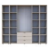 Kleiderschrank Doros Gelar Kaschmir 4 Türen mit 2 offenen Regalböden 231,4x49,5x203,4 (80737648)