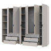 Kleiderschrank Doros Gelar Kaschmir 2+4 Türen mit offenem Regal 270,7x49,5x203,4 (80737651)