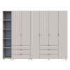 Kleiderschrank Doros Gelar Kaschmir 2+4 Türen mit offenem Regal 270,7x49,5x203,4 (80737651)