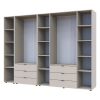 Kleiderschrank Doros Gelar Kaschmir 2+4 Türen mit offenem Regal 270,7x49,5x203,4 (80737651)