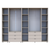 Kleiderschrank Doros Gelar Kaschmir 2+4 Türen mit offenem Regal 270,7x49,5x203,4 (80737651)