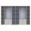 Kleiderschrank Doros Gelar Kaschmir 3+4 Türen mit offenem Regal 309,4x49,5x203,4 (80737653)