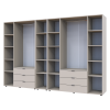 Kleiderschrank Doros Gelar Kaschmir 3+4 Türen mit offenem Regal 309,4x49,5x203,4 (80737653)
