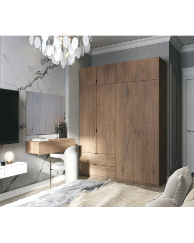 Kleiderschrank Doros Lukas mit Drehtüren Cannolo 180x50x240 (44900367)