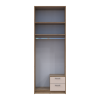 Kleiderschrank Doros Rondi Schiebetüren mit Oberschrank Artisan Eiche / Kaschmir 2 Türen 82x52x236 (80737809)
