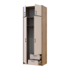 Kleiderschrank Doros Rondi Schiebetüren mit Oberschrank Artisan Eiche / Kaschmir 2 Türen 82x52x236 (80737809)