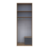 Kleiderschrank Doros Rondi mit Drehtüren mit Oberschrank und Spiegel Artisan Eiche / Graphitgrau 2 Türen 82x52x236 (80737810)