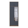 Kleiderschrank Doros Rondi mit Drehtüren mit Oberschrank und Spiegel Artisan Eiche / Graphitgrau 2 Türen 82x52x236 (80737810)