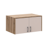 Kleiderschrank Doros Rondi mit Drehtüren und Spiegel Artisan Eiche / Kaschmir 2 Türen 82x52x236 (80737811)