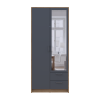 Kleiderschrank Doros Rondi mit Drehtüren mit Spiegel Artisan Eiche / Graphitgrau 2 Türen 82x52x195 (80737806)