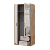 Kleiderschrank Doros Rondi Schiebetüren mit Spiegel Artisan Eiche / Kaschmir 2 Türen 82x52x195 (80737807)