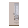 Kleiderschrank Doros Rondi Schiebetüren mit Spiegel Artisan Eiche / Kaschmir 2 Türen 82x52x195 (80737807)