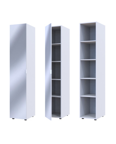 Kleiderschrank Doros Gelar Weiß mit Spiegel 39x49,5x203,4 (44900242)