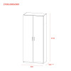 Kleiderschrank Doros Ken Beton/Weiß 2 Türen 90x52x210 (80737020)