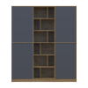 Kleiderschrank Doros Morgan Artisan Eiche/Graphitgrau 2 Türen 180x38,5x210 (42001256)