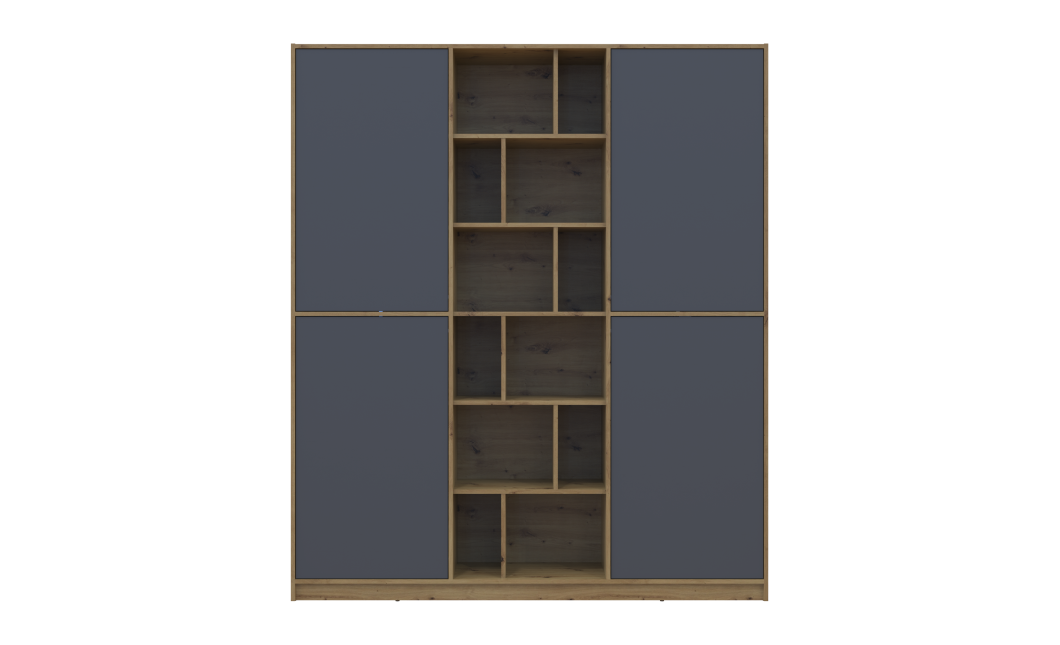 Kleiderschrank Doros Morgan Artisan Eiche/Graphitgrau 2 Türen 180x38,5x210 (42001256)