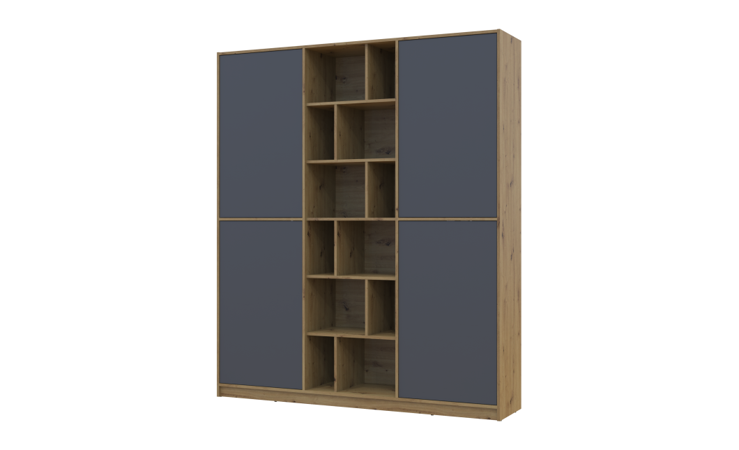 Kleiderschrank Doros Morgan Artisan Eiche/Graphitgrau 2 Türen 180x38,5x210 (42001256)