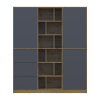 Kleiderschrank Doros Morgan Artisan Eiche/Graphitgrau 2 Türen mit Schublade 180x38,5x210 (42002256)