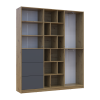 Kleiderschrank Doros Morgan Artisan Eiche/Graphitgrau 2 Türen mit Schublade 180x38,5x210 (42002256)