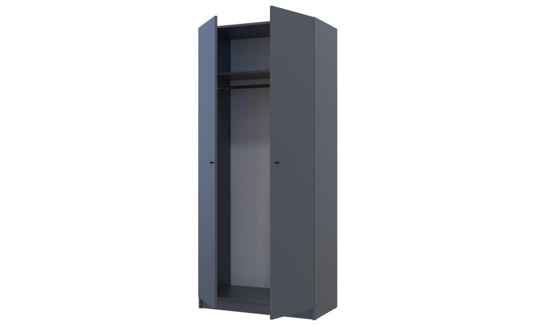 Kleiderschrank Doros Promo mit Drehtüren Anthrazit 2 Türen 90x48x204 (44900523)